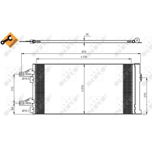 Kondensator Klimaanlage Nrf 35895 Easy Fit für Citroën Fiat Opel Peugeot