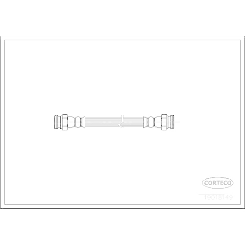 Bremsschlauch Corteco 19018149 für Fiat Lancia Fahrzeugseite Vorderachse