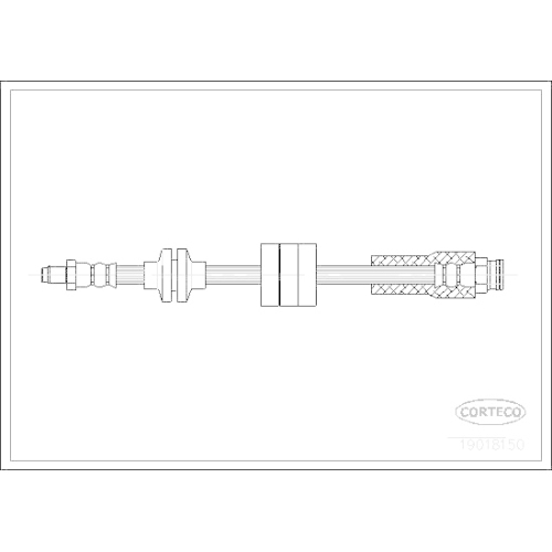 Bremsschlauch Corteco 19018150 für Fiat Vorderachse