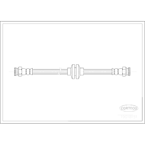 Bremsschlauch Corteco 19018151 für Fiat Hinterachse