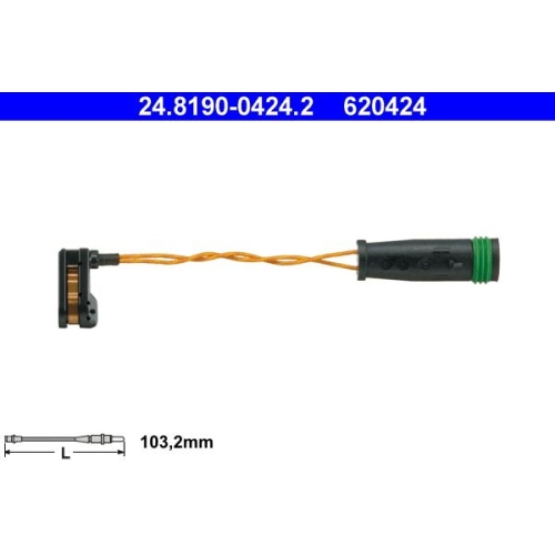 Warnkontakt Bremsbelagverschleiß Ate 24-8190-0424-2 für Mercedes Benz Vag