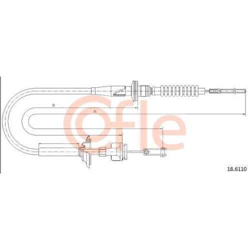 Seilzug Kupplungsbetätigung Cofle 18.6110 für Suzuki