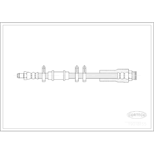 Bremsschlauch Corteco 19018155 für Citroën Fiat Peugeot Fahrzeugseite