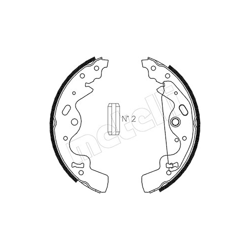 Bremsbackensatz Metelli 53-0370 für Rover Hinterachse