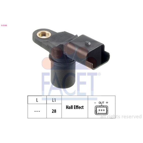 Sensor Nockenwellenposition Facet 9.0348 Made In Italy - Oe Equivalent für Opel