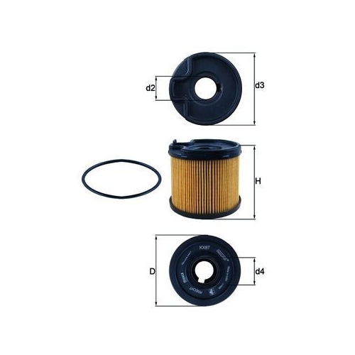 Kraftstofffilter Mahle KX 87D für Citroën Fiat Lancia Peugeot Suzuki