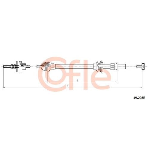 Seilzug Kupplungsbetätigung Cofle 19.208E für Seat VW Vag