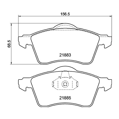 Bremsbelagsatz Scheibenbremse Hella Pagid 8DB 355 008-011 für Audi Seat Skoda VW