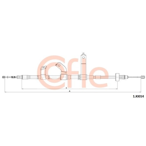 Seilzug Feststellbremse Cofle 1.KI014 für Hyundai Kia Hinten Links