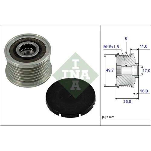 Generatorfreilauf Ina 535 0016 10 für Mercedes Benz Mercedes Benz Mercedes Benz