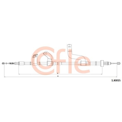 Seilzug Feststellbremse Cofle 1.KI015 für Hyundai Kia Hinten Rechts
