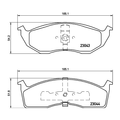 Bremsbelagsatz Scheibenbremse Hella Pagid 8DB 355 007-941 für Chrysler Dodge