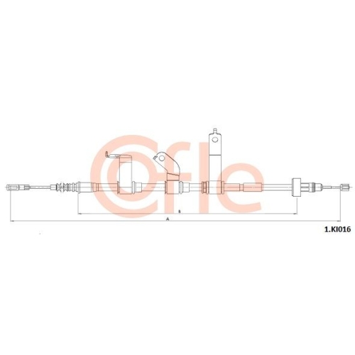 Seilzug Feststellbremse Cofle 1.KI016 für Hyundai Kia Hinten Links