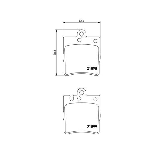 Bremsbelagsatz Scheibenbremse Brembo P50033 Prime Line für Mercedes Benz