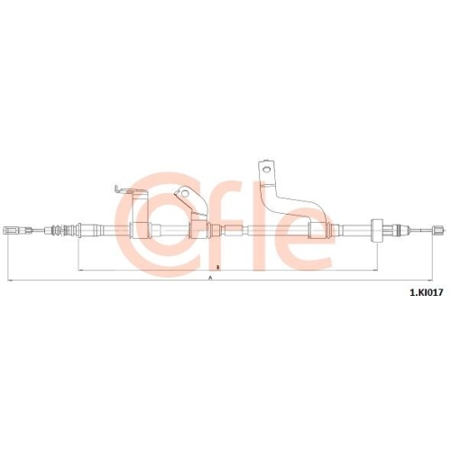 Seilzug Feststellbremse Cofle 1.KI017 für Hyundai Kia Hinten Rechts