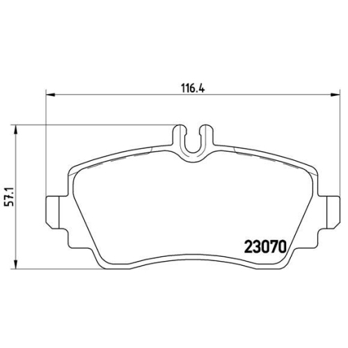 Bremsbelagsatz Scheibenbremse Brembo P50036 Prime Line für Mercedes Benz