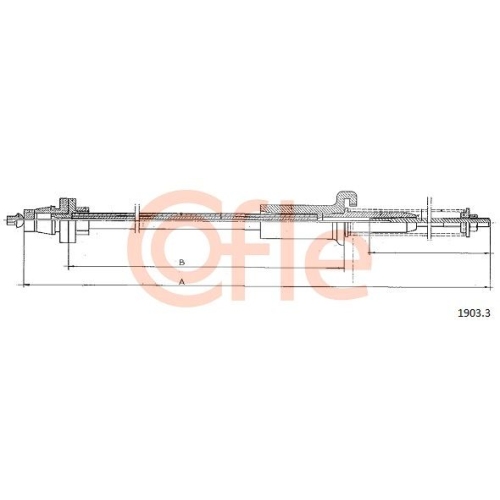 Gaszug Cofle 1903.3 für Fiat