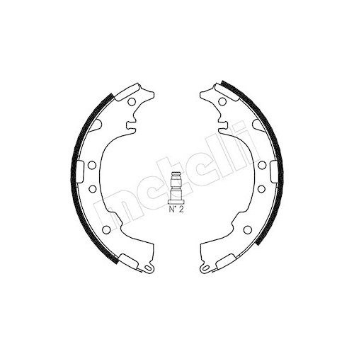 Bremsbackensatz Metelli 53-0434 für Daihatsu Toyota Hinterachse