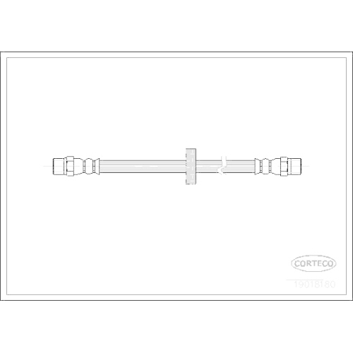 Bremsschlauch Corteco 19018180 für Audi VW Fahrzeugseite Hinterachse Hinten