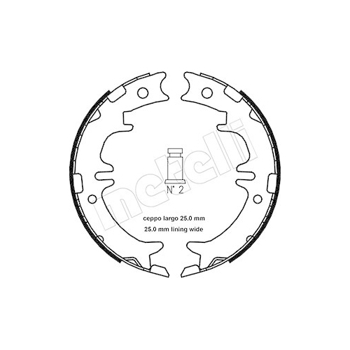 Bremsbackensatz Feststellbremse Metelli 53-0439 für Mitsubishi Toyota