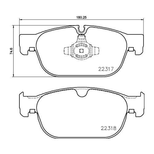 Bremsbelagsatz Scheibenbremse Hella Pagid 8DB 355 024-801 für Volvo Polestar