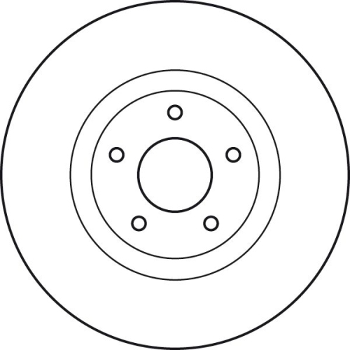 TRW 1X Bremsscheibe Vorderachse für Nissan Renault