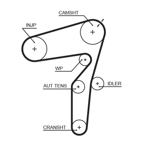 Timing Belt Kit Gates K035623XS Powergrip® for Alfa Romeo Fiat Lancia Opel Jeep