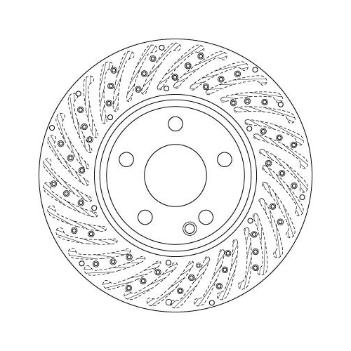 1X Disco Freno Trw DF6262S per Mercedes Benz Assale Anteriore