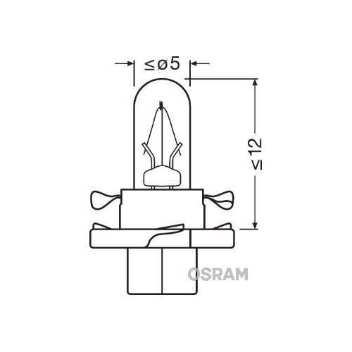 Glühlampe Instrumentenbeleuchtung Ams-osram 2351MFX6 Original für