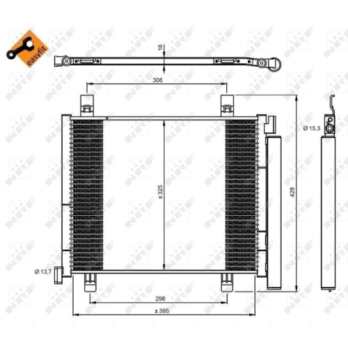 Kondensator Klimaanlage Nrf 350045 Easy Fit für Seat Skoda VW