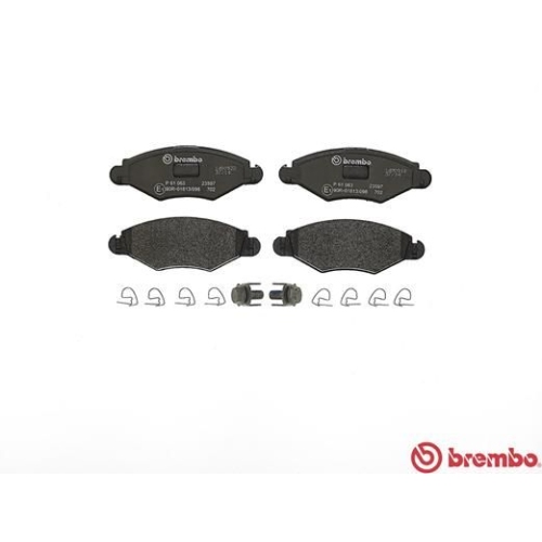 Bremsbelagsatz Scheibenbremse Brembo P61063 Prime Line für Citroën Peugeot Naza