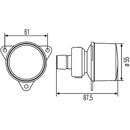 Blinkleuchte Hella 2BA 008 221-047 für Aebi Auwärter Daf Iveco Man Scania Volvo