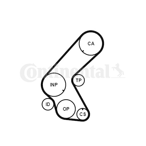 Zahnriemensatz Continental Ctam CT1014K2 für Opel Vauxhall General Motors