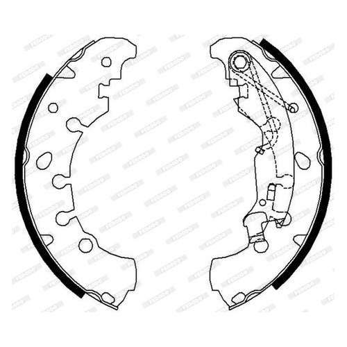 Bremsbackensatz Ferodo FSB681 Premier für Chrysler Citroën Fiat Lancia Opel