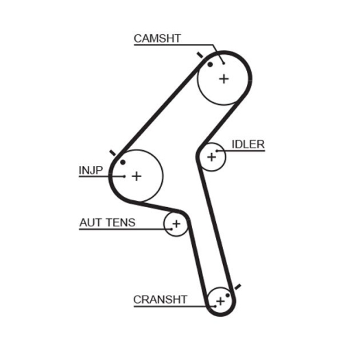 Zahnriemensatz Gates K015470XS Powergrip® für