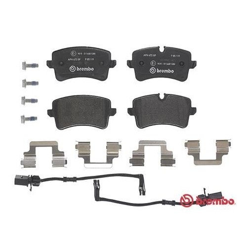 Bremsbelagsatz Scheibenbremse Brembo P85119 Prime Line für Audi Porsche Seat VW