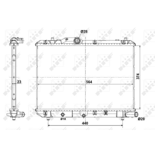 Kühler Motorkühlung Nrf 56101 Easy Fit für Suzuki