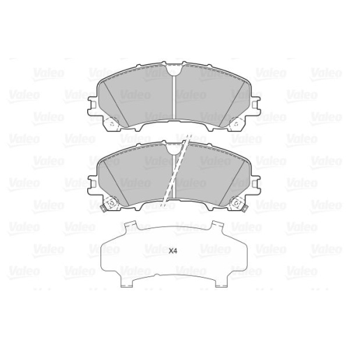 Bremsbelagsatz Scheibenbremse Valeo 601420 für Nissan Renault Infiniti