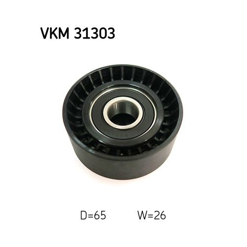 Umlenk /führungsrolle Keilrippenriemen Skf VKM 31303 für Audi Seat Skoda VW Oben