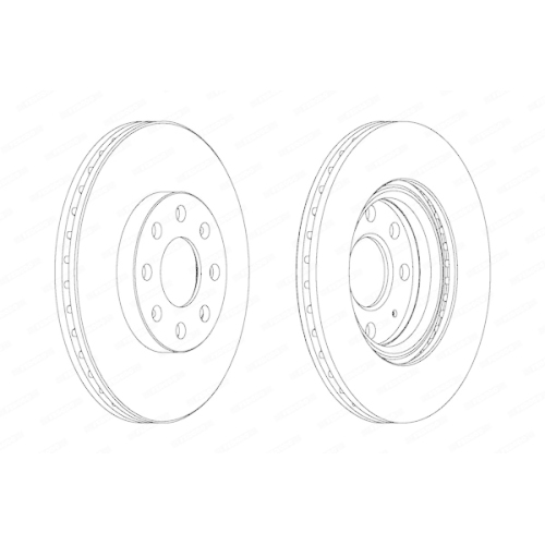 2 Bremsscheibe FERODO DDF1304 PREMIER für FIAT OPEL VAUXHALL, Vorderachse