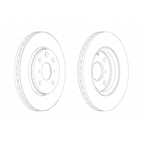 2 Bremsscheibe FERODO DDF1527 PREMIER für Citroën PEUGEOT TOYOTA BYD