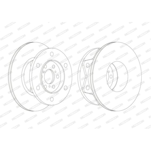 Ferodo 1X Bremsscheibe Premier für Alfa Romeo Fiat Iveco Lancia Meritor