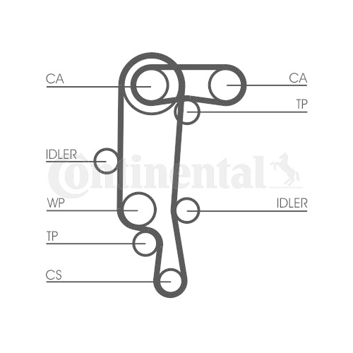 Kit De Distribution Continental Ctam CT957K1 pour Audi Seat Skoda VW