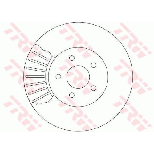 TRW 2X Bremsscheibe Vorderachse für Ford Jaguar