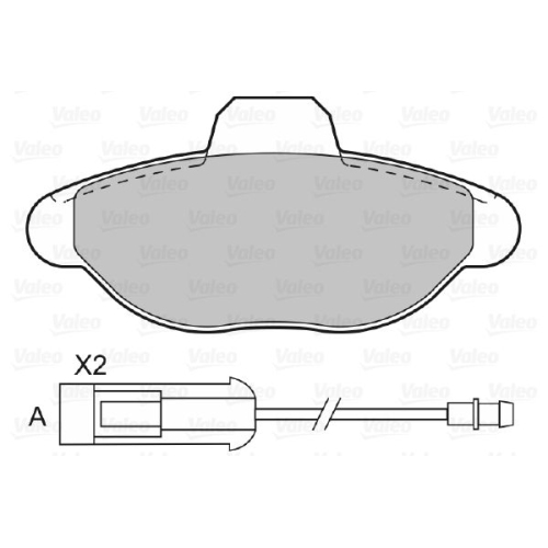 Bremsbelagsatz Scheibenbremse Valeo 598011 für Fiat Hinterachse Vorderachse