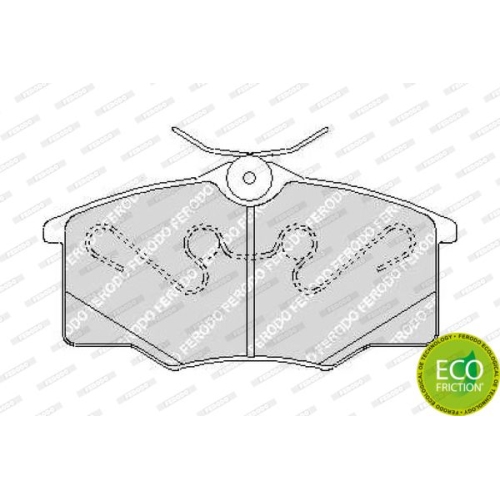 Bremsbelagsatz Scheibenbremse Ferodo FDB1385 Premier Eco Friction für Opel VW