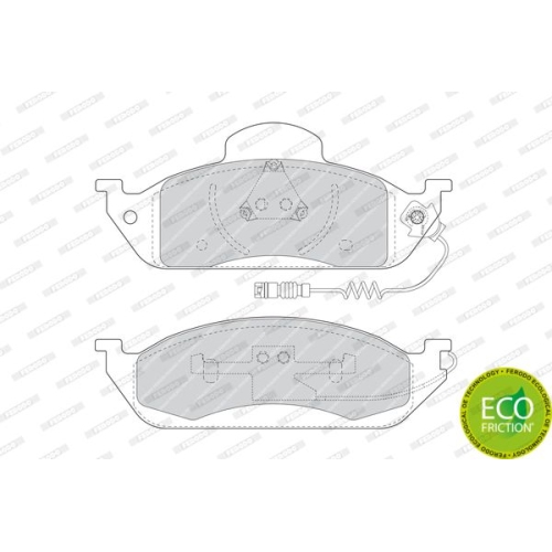 Bremsbelagsatz Scheibenbremse Ferodo FDB1400 Premier Eco Friction für