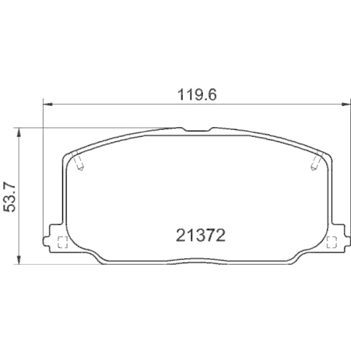 Bremsbelagsatz Scheibenbremse Hella Pagid 8DB 355 005-771 für Nissan Toyota