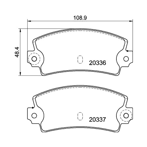 Bremsbelagsatz Scheibenbremse Hella Pagid 8DB 355 007-131 für Renault Alpine