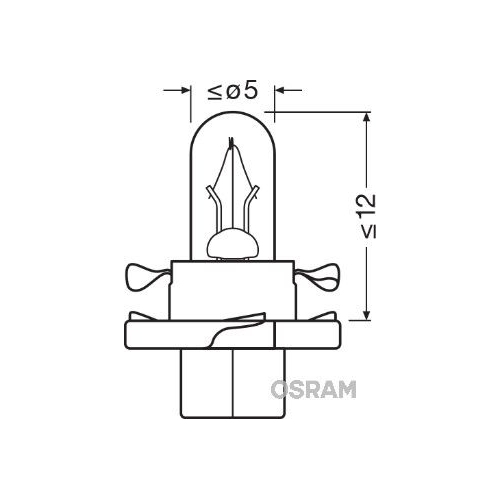 Glühlampe Instrumentenbeleuchtung Ams-osram 2473MFX6 Original für